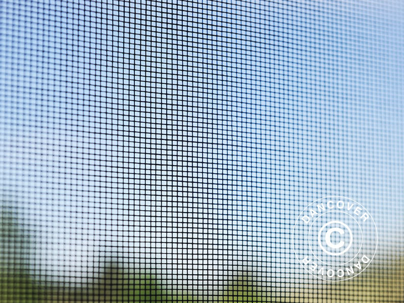 Paviljong San Bernardino m/gardiner og myggnetting, 3,65x4,85m, Svart