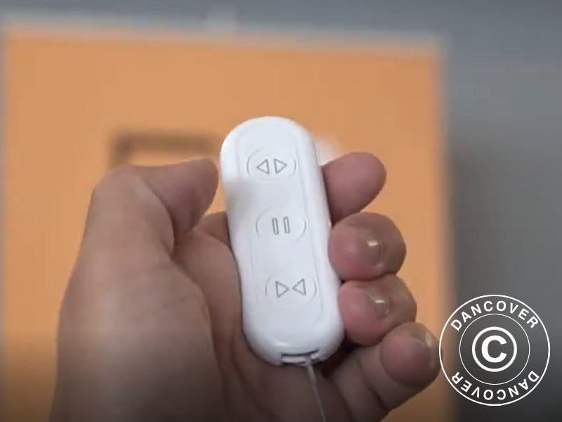 Bioklimatisk pergola-paviljong Génova m/LED-lys, 4x3m, Antrasitt/Hvit