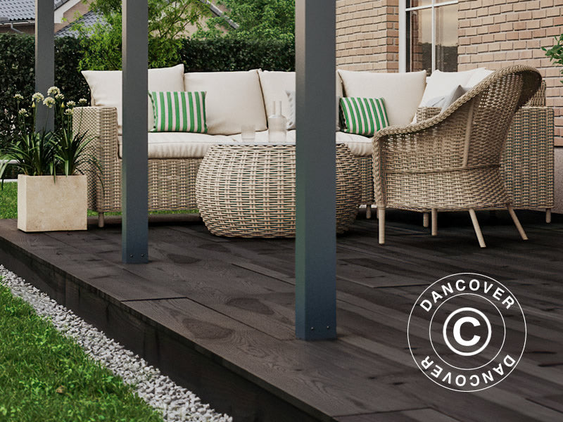 Terrassetak Easy m/glasstak, 3x3m, Antrasitt