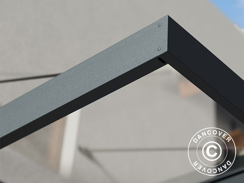 Dør baldakin Sophia XL 2000, Palram/Canopia, 1,40x1,92x0,17m, Mørk grå/Klar