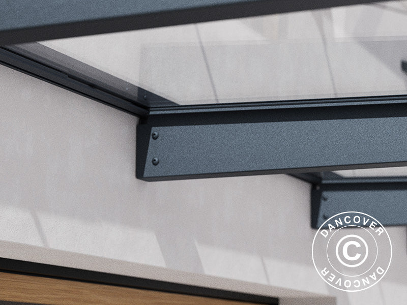 D&oslash;r baldakin Sophia XL 3000, Palram/Canopia, 1,40x2,86x0,17m, M&oslash;rk gr&aring;/Klar