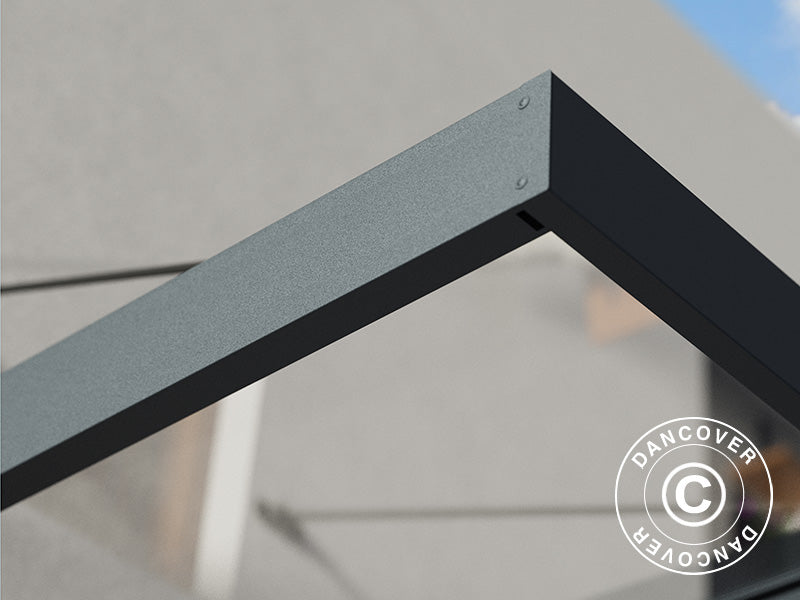 D&oslash;r baldakin Sophia XL 3000, Palram/Canopia, 1,40x2,86x0,17m, M&oslash;rk gr&aring;/Klar