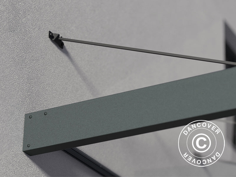 D&oslash;r baldakin Sophia XL 4000, Palram/Canopia, 1,40x3,79x0,17m, M&oslash;rk gr&aring;/Klar