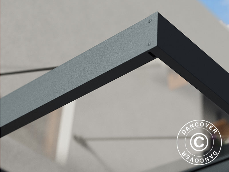 D&oslash;r baldakin Sophia XL 4000, Palram/Canopia, 1,40x3,79x0,17m, M&oslash;rk gr&aring;/Klar