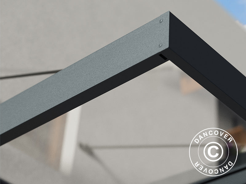 D&oslash;r baldakin Sophia XL 5000, Palram/Canopia, 1,40x4,71x0,17m, M&oslash;rk gr&aring;/Klar