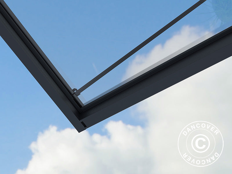 D&oslash;r baldakin Sophia XL 5000, Palram/Canopia, 1,40x4,71x0,17m, M&oslash;rk gr&aring;/Klar