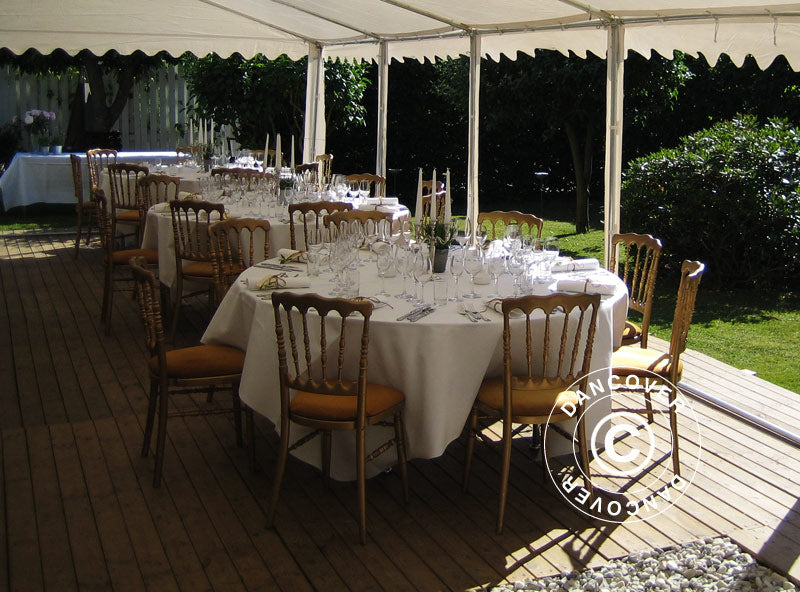 Partytelt PLUS 4x8m PE 700, Grå/Hvit