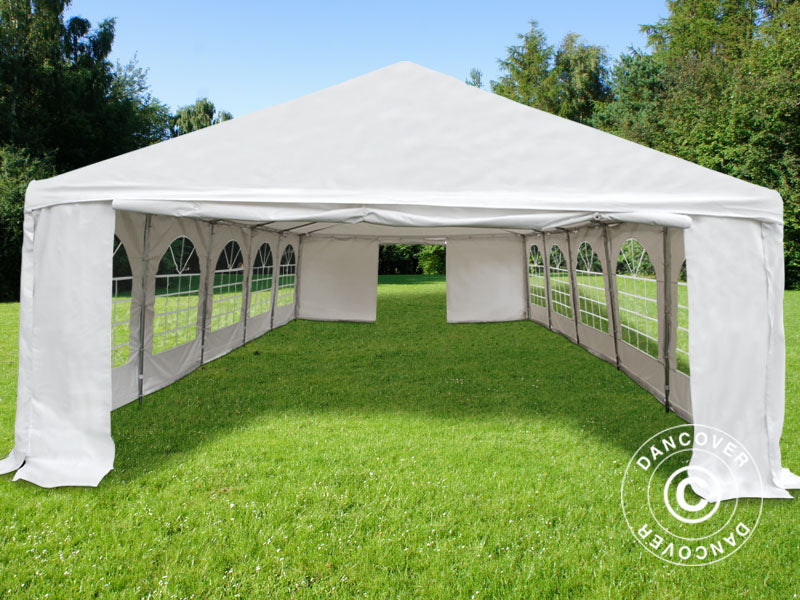 Partytelt Original 5x10m PVC 900, "Arched", Hvit