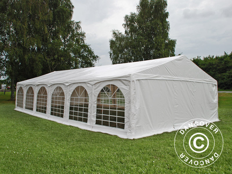 Partytelt Exclusive 6x12m PVC 900, "Arched", Hvit