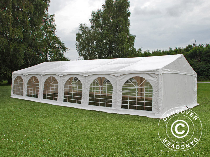 Partytelt Exclusive 6x12m PVC 900, "Arched", Hvit