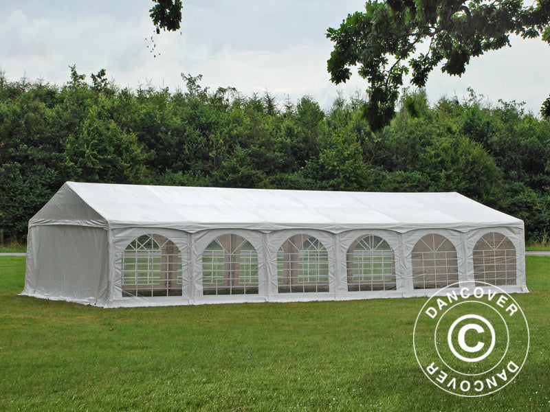 Partytelt Exclusive 6x12m PVC 900, "Arched", Hvit