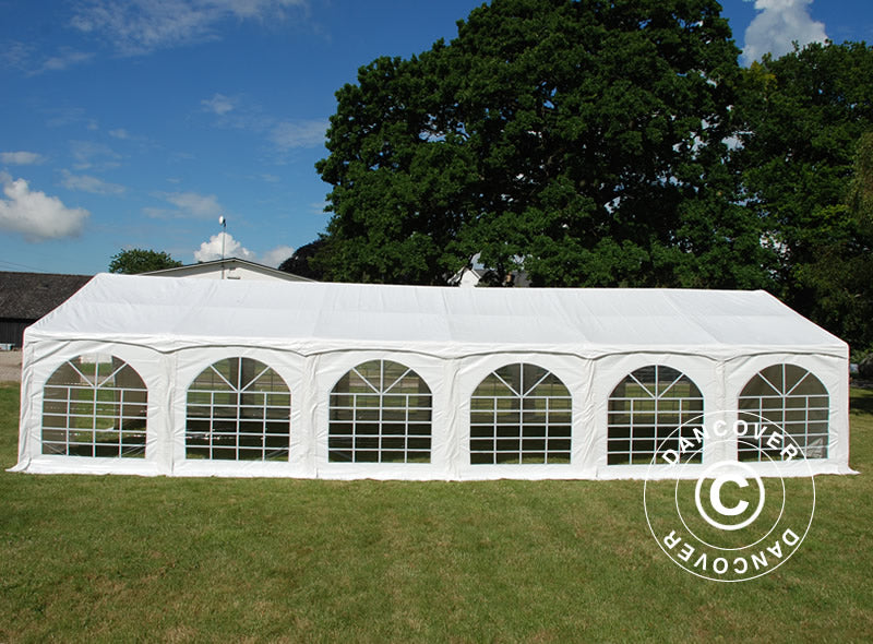 Partytelt Exclusive 6x12m PVC 900, "Arched", Hvit