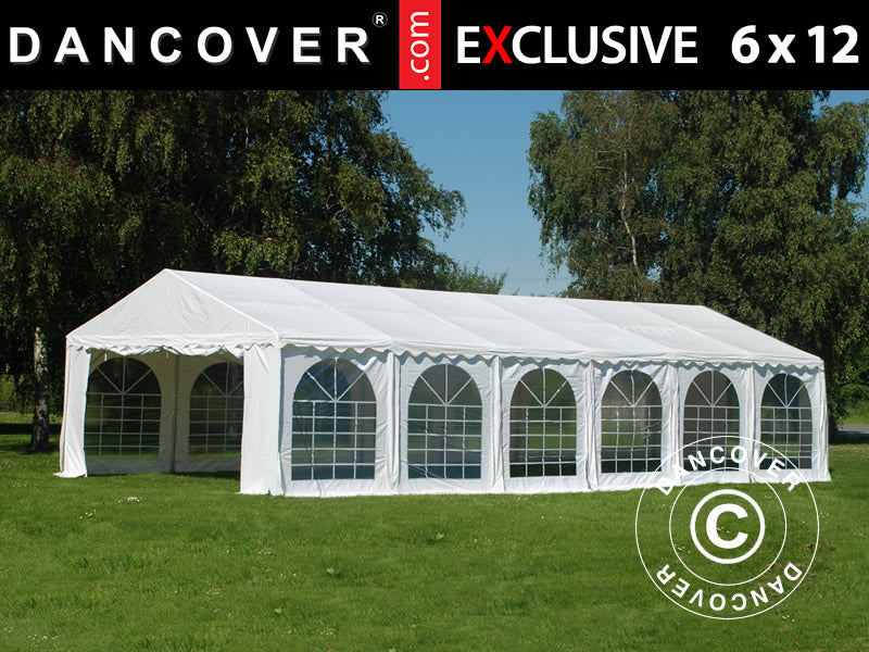 Partytelt Exclusive 6x12m PVC 900, Hvit