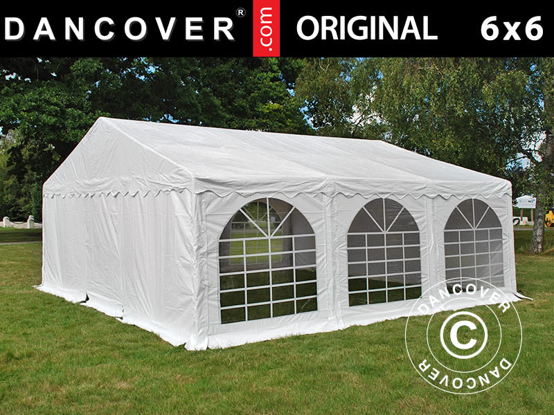 Partytelt Original 6x6m PVC 900, Hvit