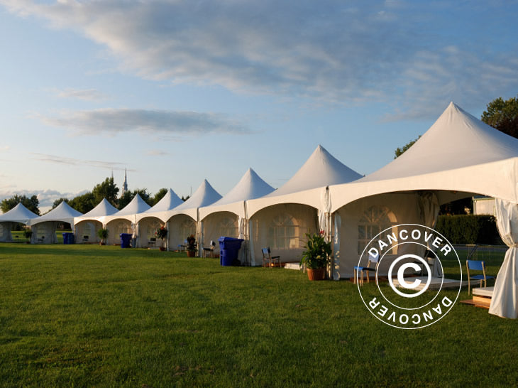 Pagoda partytelt PartyZone 4x4m, PVC, hvit