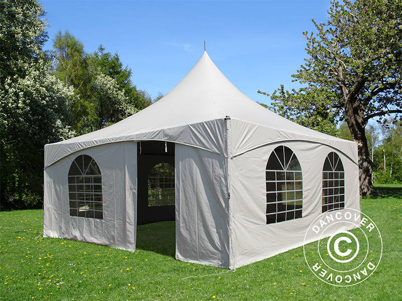 Pagoda partytelt PartyZone 5x5m, PVC, hvit