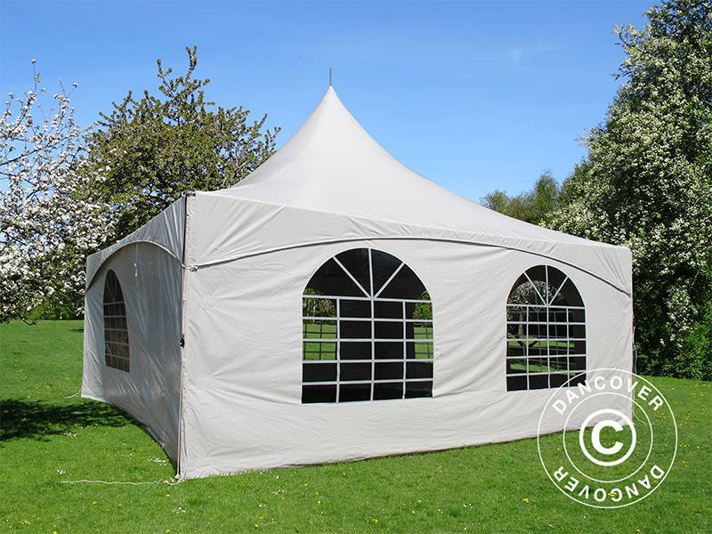Pagoda partytelt PartyZone 6x6m, PVC, hvit