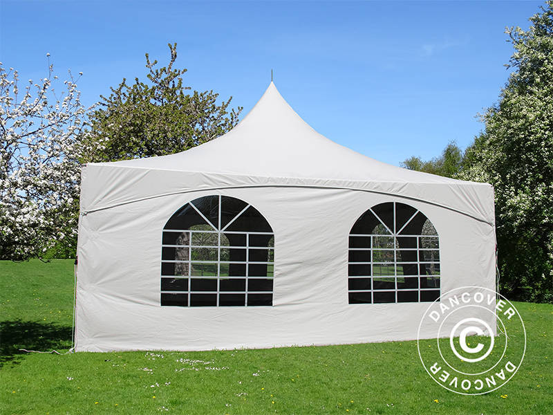 Pagoda partytelt PartyZone 6x6m, PVC, hvit