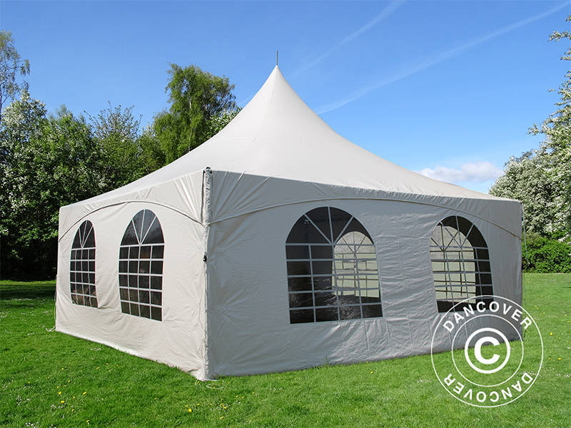 Pagoda partytelt PartyZone 6x6m, PVC, hvit