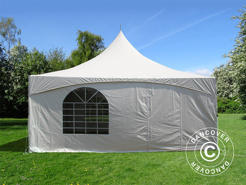 Pagoda partytelt PartyZone 6x6m, PVC, hvit