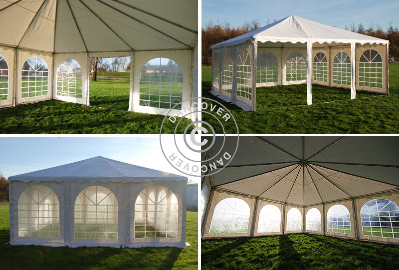Pagode telt Exclusive 7x7m PVC, Hvit