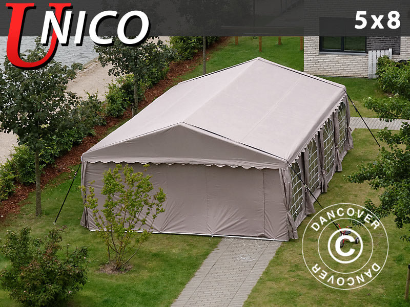 Partytelt UNICO 5x8m, Sand