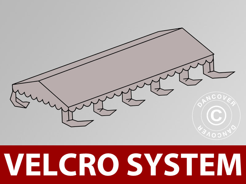 Takduk til partyteltet UNICO, PVC/Polyester, 5 x 10 m, Sand