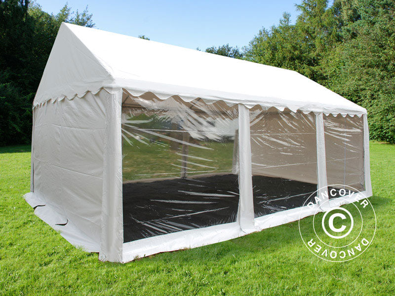 Partytelt Original 4x6m PVC 900, Panorama, Hvit