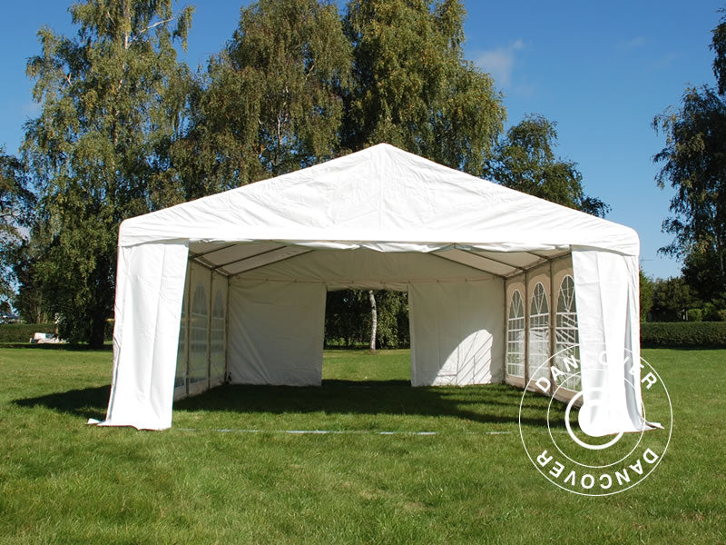 Partytelt Original 4x8m PVC 900, "Arched", Hvit