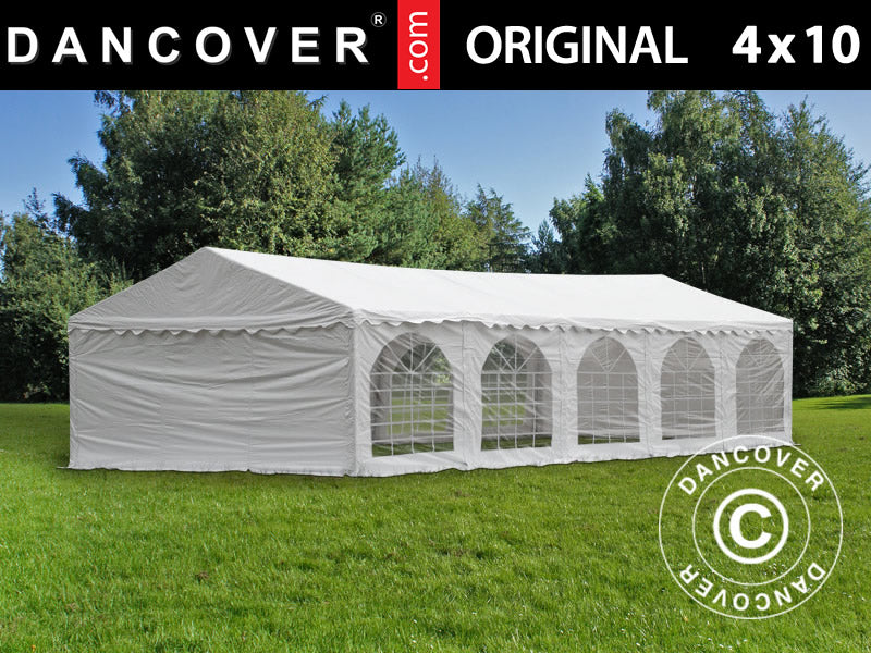 Partytelt Original 4x10m PVC 900, Hvit