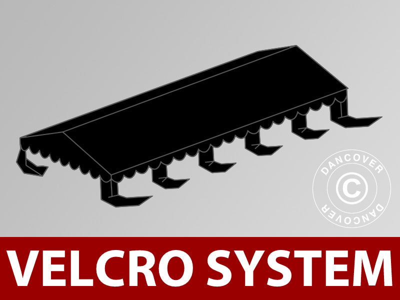 Takduk til partyteltet UNICO, PVC/Polyester, 5x10m, Svart