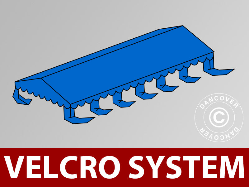 Takduk til partyteltet UNICO, PVC/Polyester, 6x12m, Blå