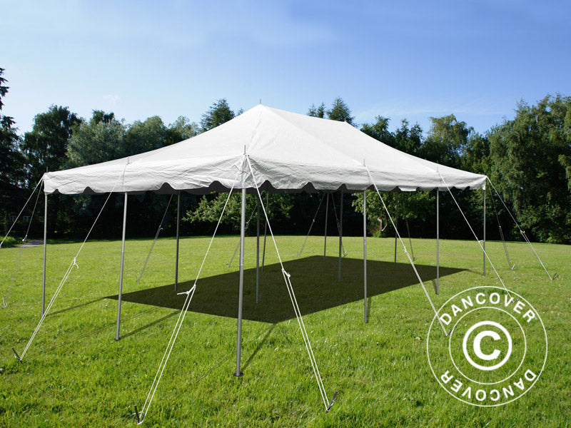 Pole tent 4x8m PVC, Hvit