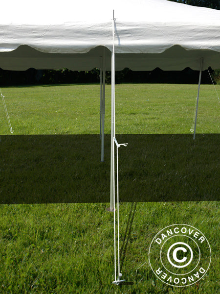 Pole tent 4x8m PVC, Hvit