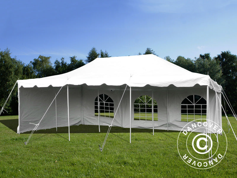 Pole tent 4x8m PVC, Hvit