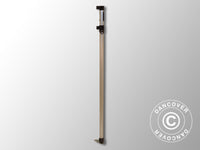 Hjørnefot komplett 2,10/2,39m, Svart beslag