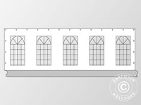 Sidevegg med vindu til partyteltet PLUS 10m, Hvit/Grå