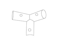 3-veis rørkobling, Ø42mm, 110°