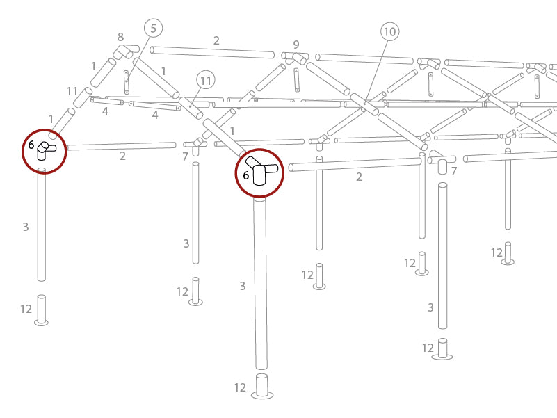 3-veis rørkobling, Ø42mm, 110°
