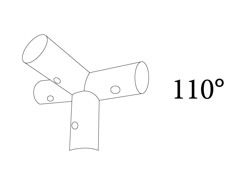 4-veis rørkobling, Ø42mm, 110°
