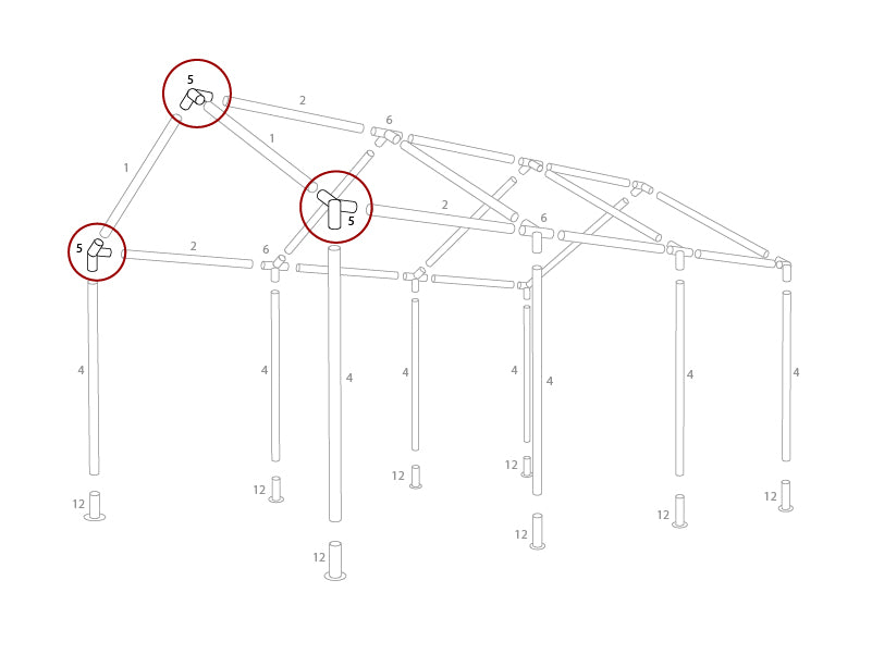 3-veis rørkobling, Ø42mm, 120°
