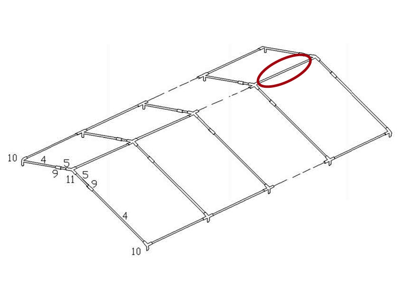 Rør til tak, Ø38x1880mm