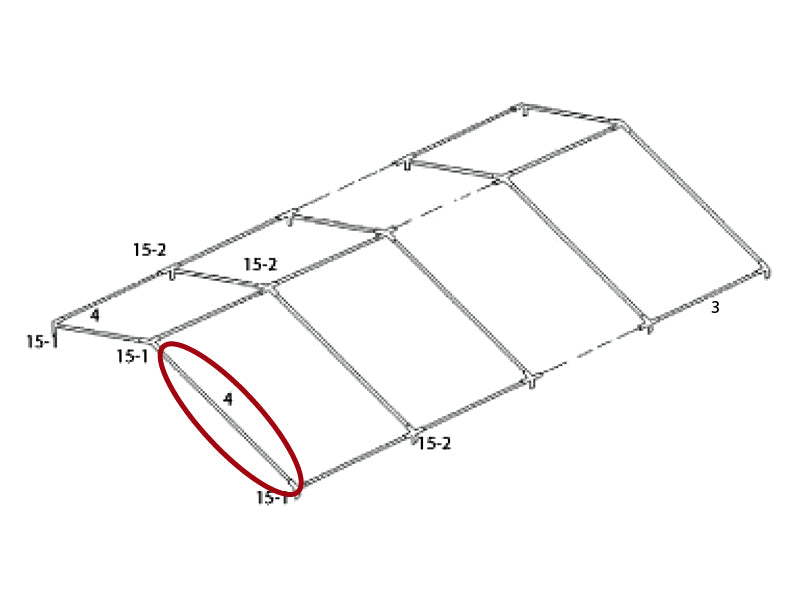 Rør til tak, Ø50mm, 2030mm
