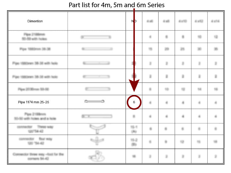 Gavlrør diagonal, Ø25mm, 1158mm