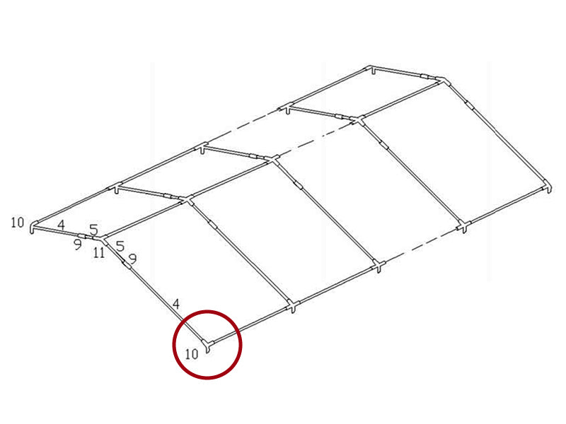 3-veis rørkobling, Ø42+Ø54mm, 110°