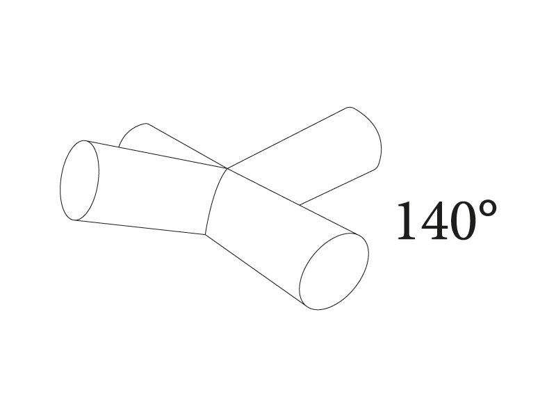4-veis rørkobling, Ø42+Ø54mm, 140°