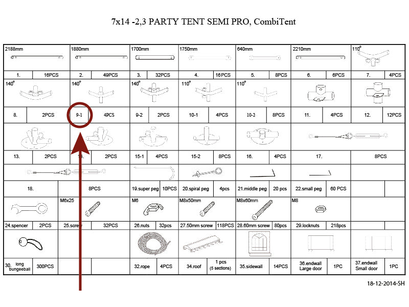 4-veis rørkobling, Ø42+Ø54mm, 140°