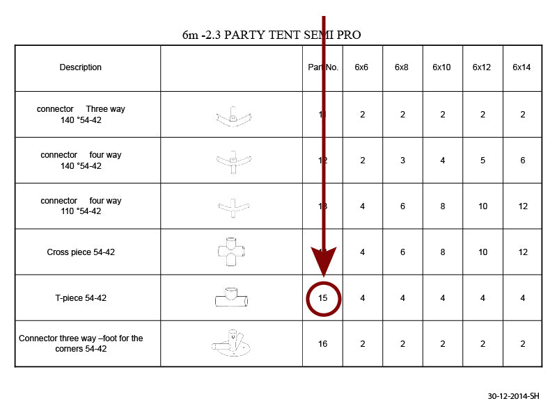 3-veis rørkobling, Ø42+Ø54mm