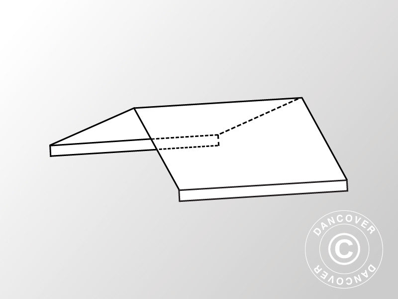 4m takduk midtseksjon til Exclusive CombiTents®, 6x4m, PVC, hvit