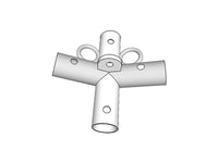 4-veis rørkobling, Ø42+Ø54mm, 140°